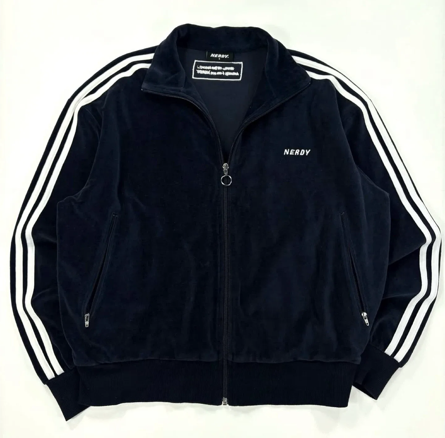 널디 벨벳 트랙탑 네이비 S