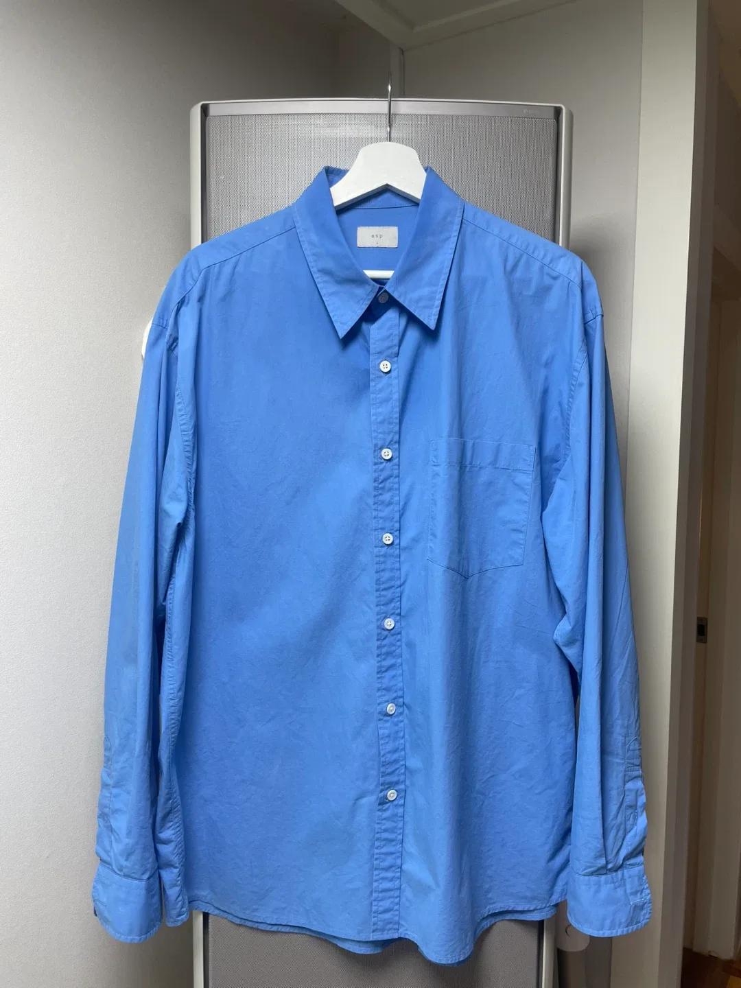 애습 올데이 컴피 셔츠 얼건블루 L