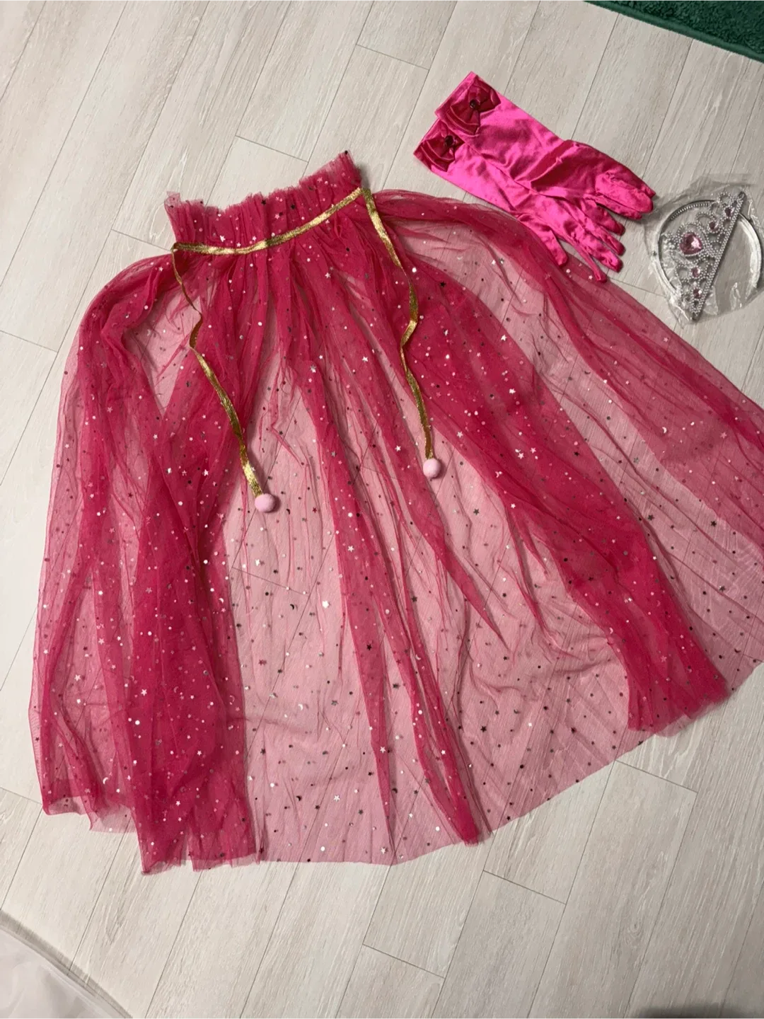 [할로윈] 핑크 공주 코스튬 망토 세트 (중고 / 사이즈 Free)