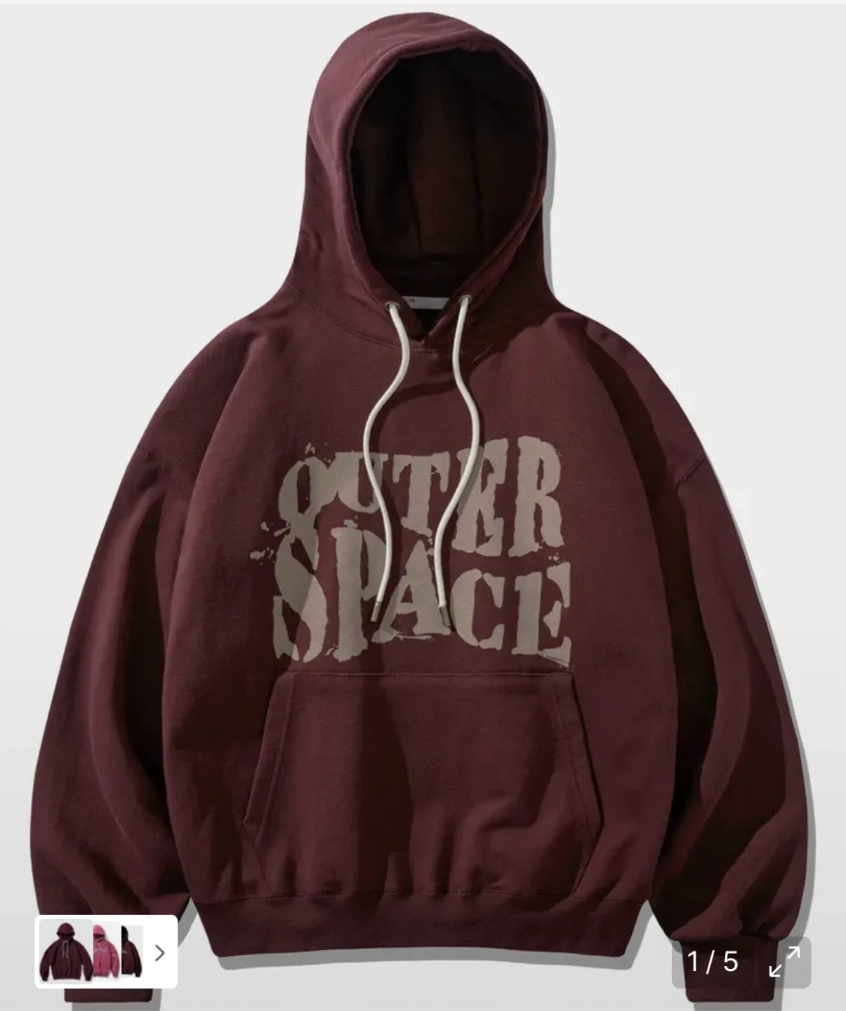 에즈카톤 스페이스 후드티 버건디 m