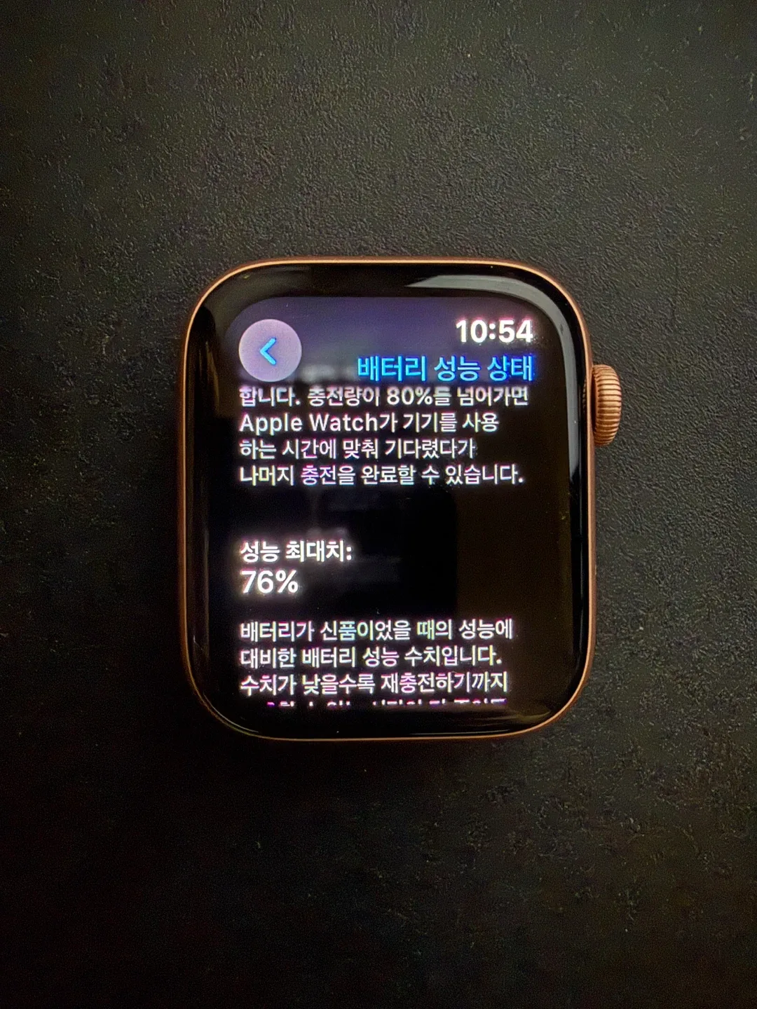 애플워치 se 1 로즈골드 배터리 76%