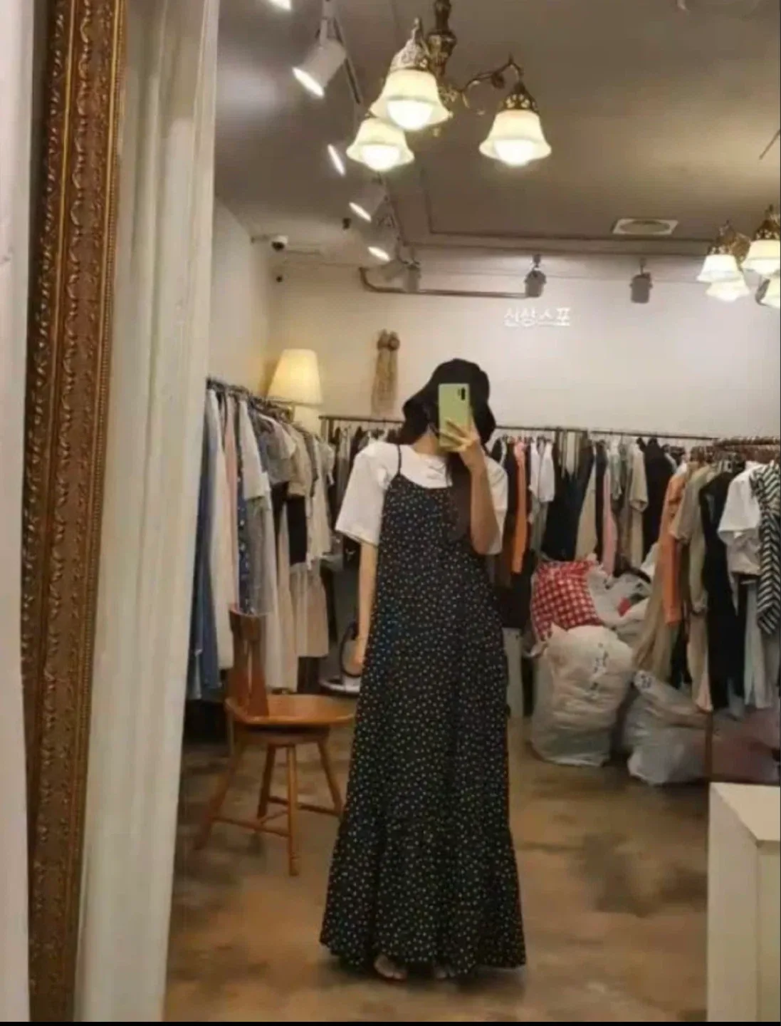 땡땡이 롱 맥시 원피스 (엔티크제이 죽수니)