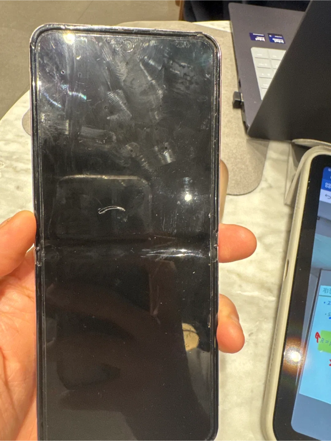 급처))갤럭시 Z Flip 핑크 중고 512gb 서브폰 B급