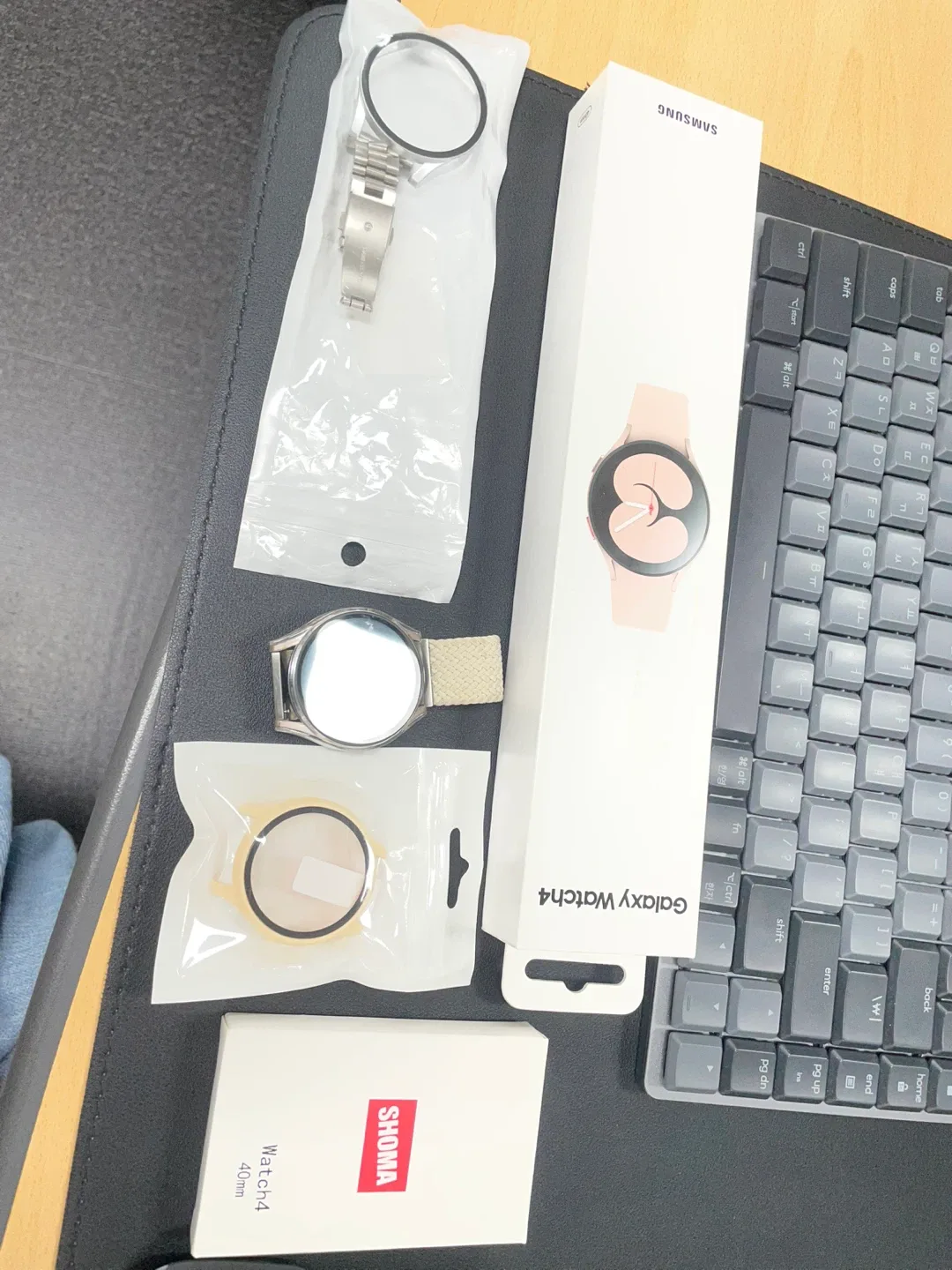 갤럭시 워치4 40mm(침수) + 케이스, 스트랩