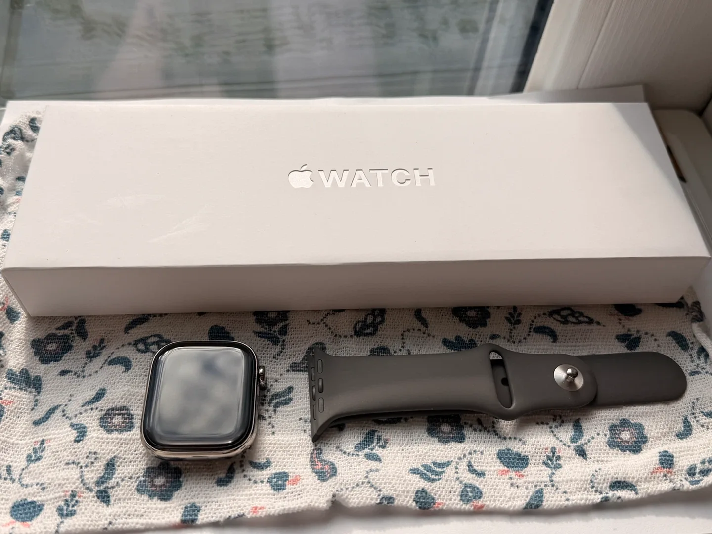 애케플+애플워치 10 cellular+gps 내추럴티타늄 42mm