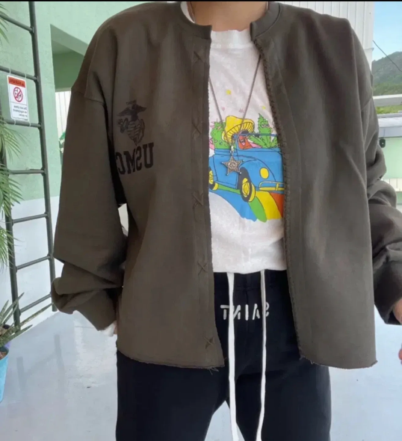 카키 가디건 프리사이즈