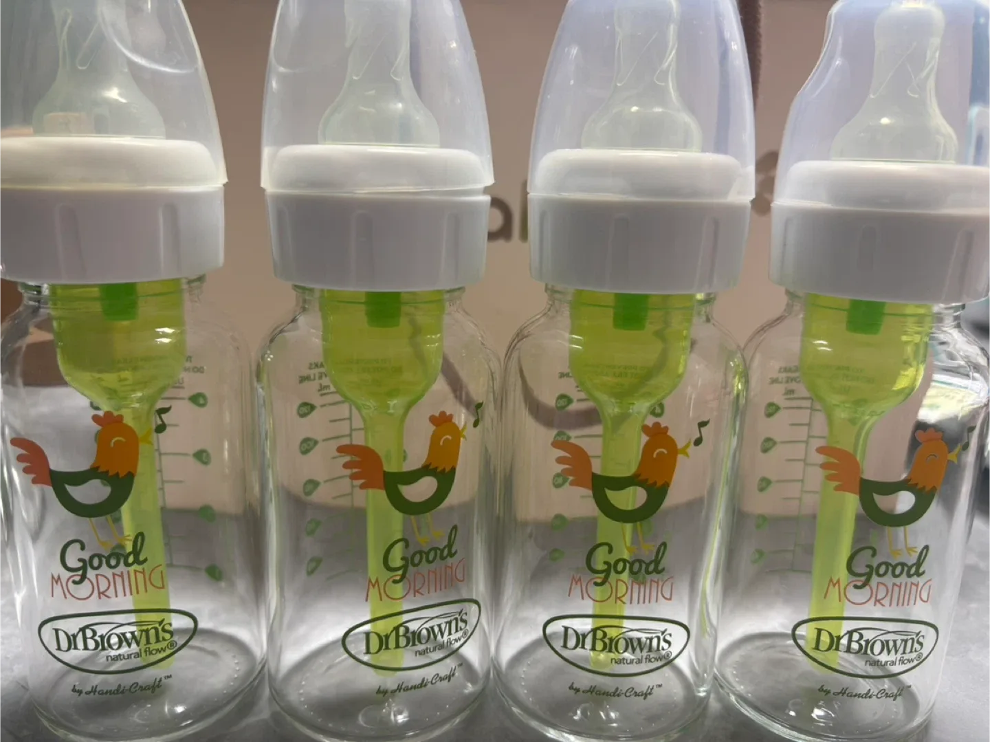 [중고상품] 닥터브라운 네로우넥 유리 젖병 120ml 4개