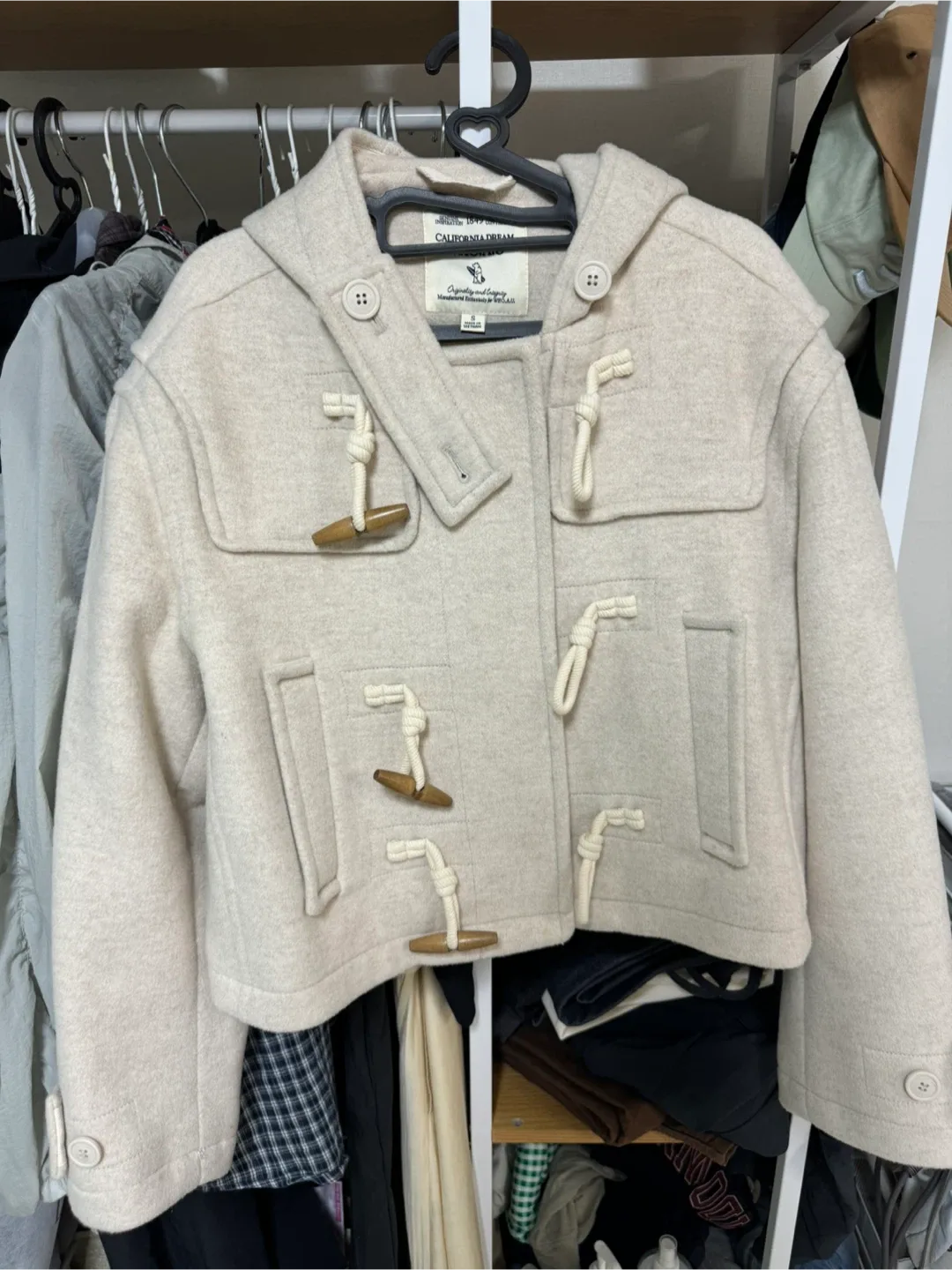 WHO.A.U(후아유) 숏 더플 떡볶이 코트