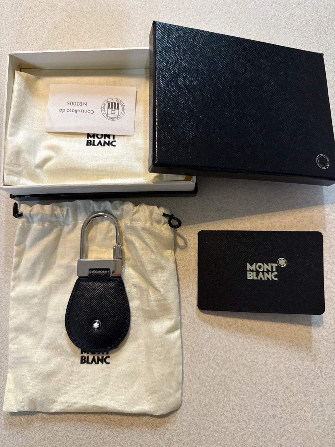 몽블랑 가죽 키링