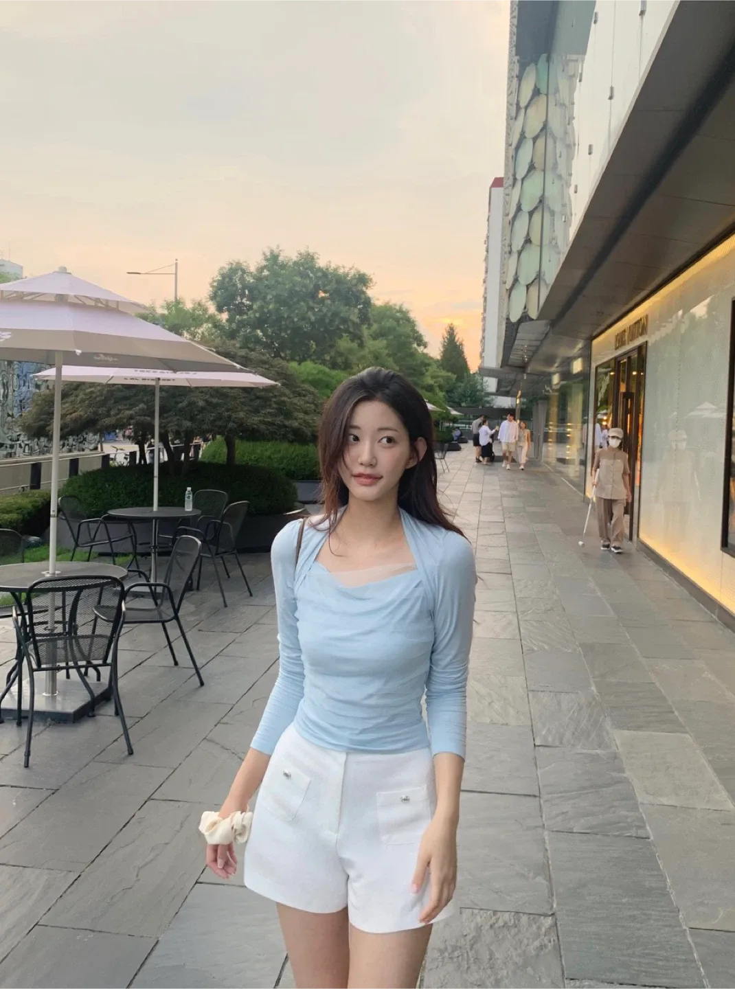 제니오 안느 볼레로 롱슬리브_스카이블루