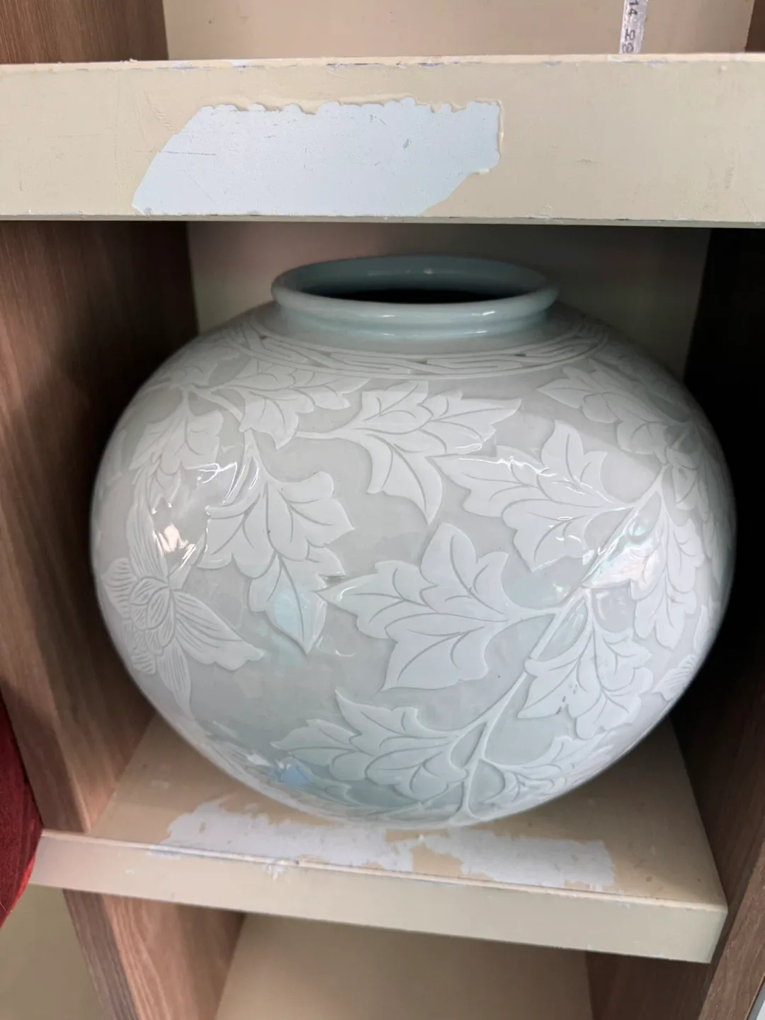 도자기 화병 (꽃무늬) (중고)