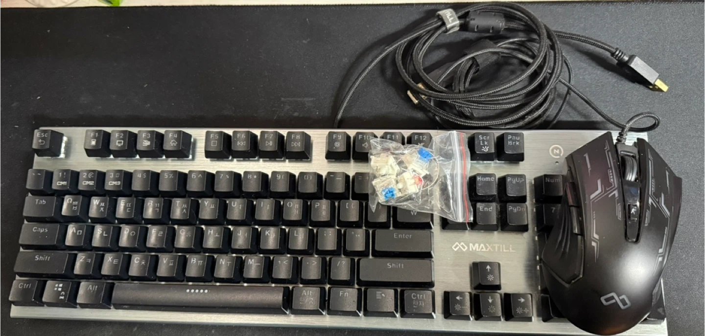 맥스틸 g100k v2 키보드 + Tron g60 마우스 판매합니다 | 디지털기기 | 당근 중고거래