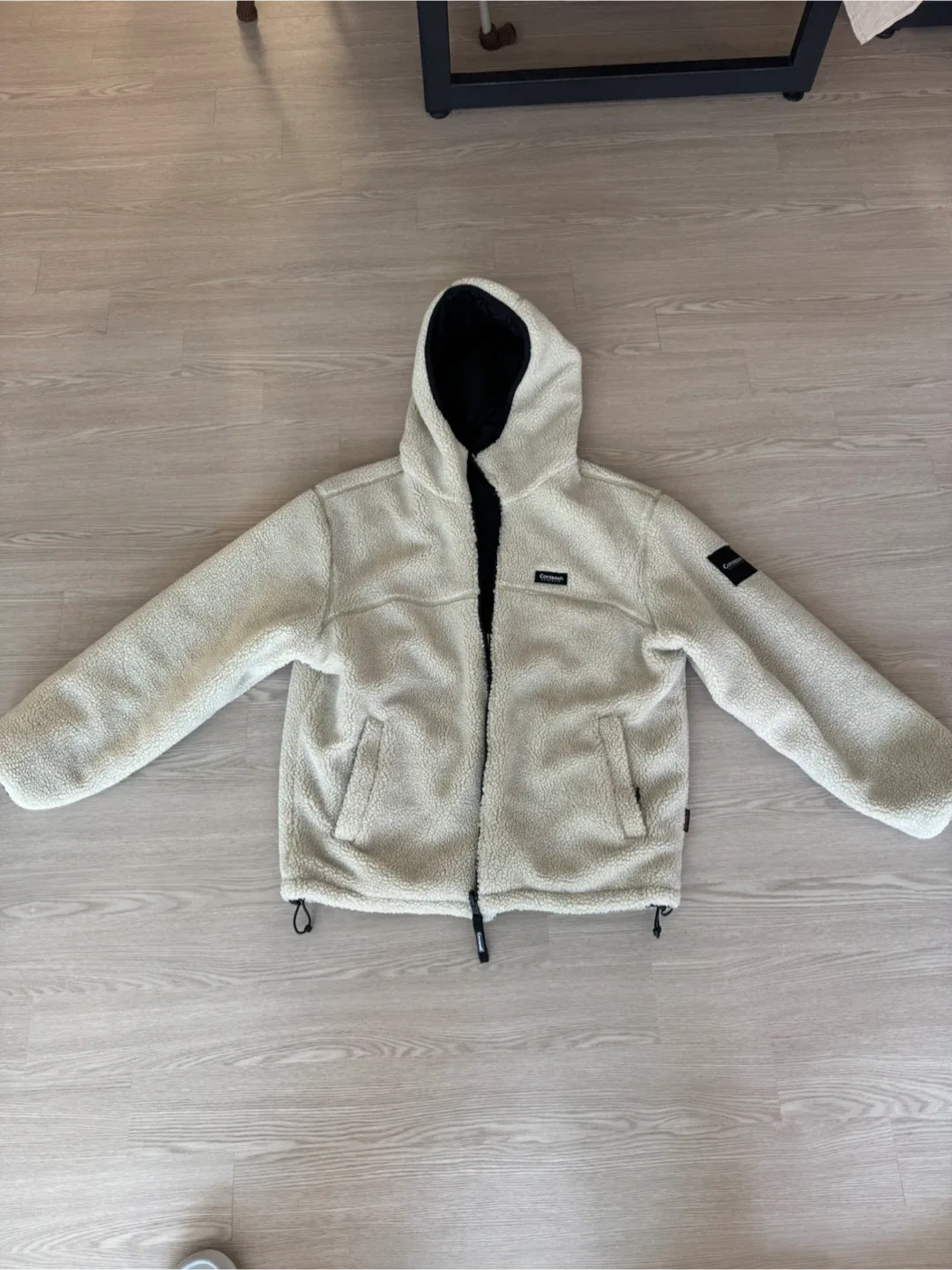 커버낫 리버시블 후리스 아이보리 L