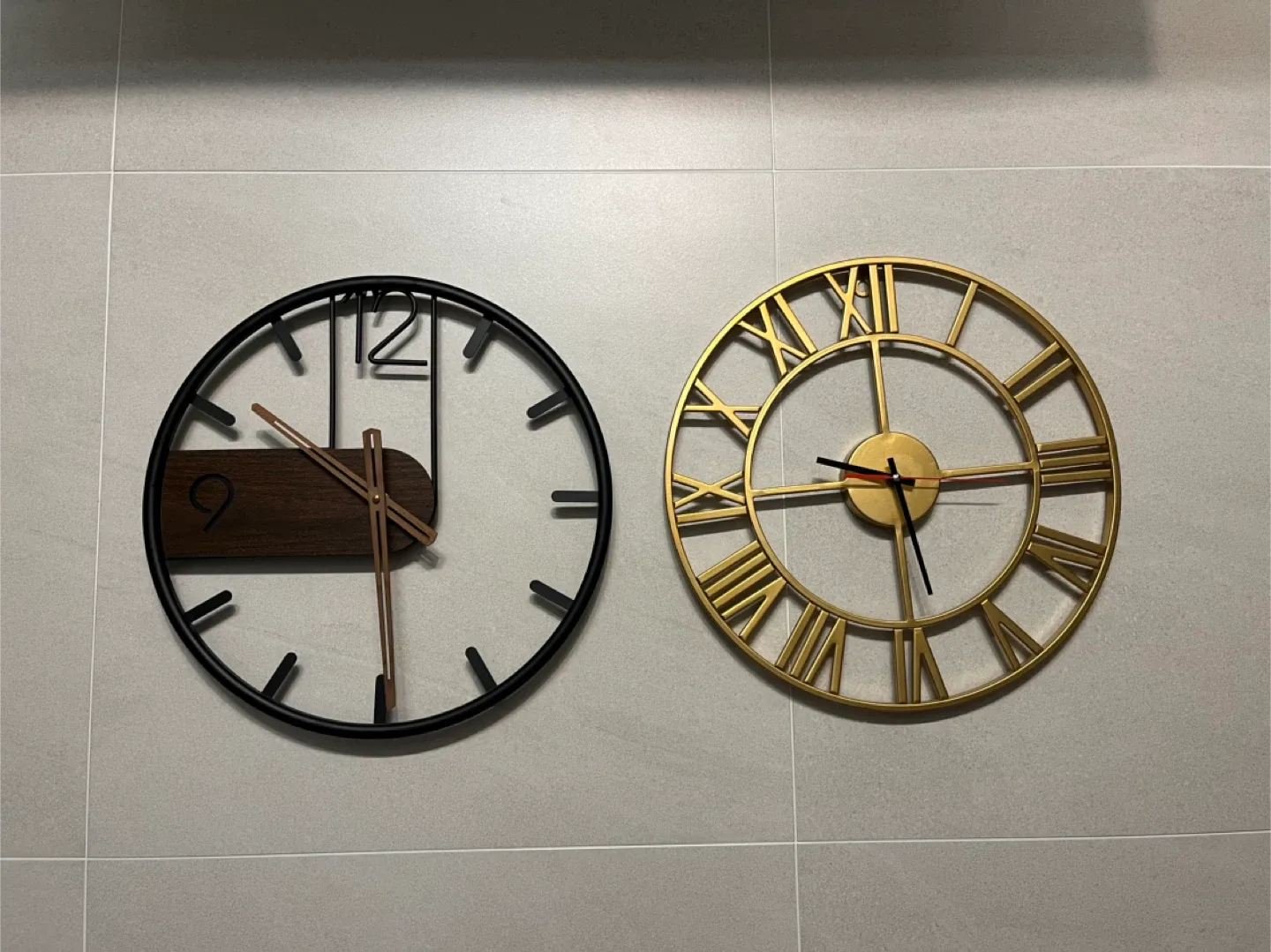 벽시계 2개 앤티크 스타일