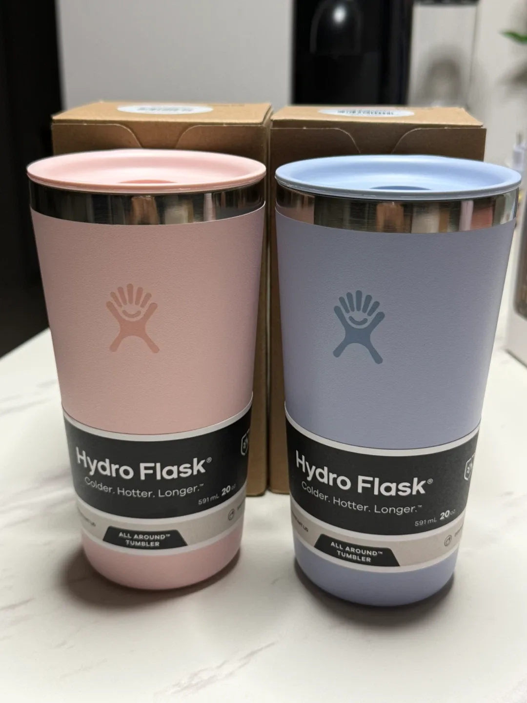 하이드로 플라스크 텀블러 20oz 핑크/하늘