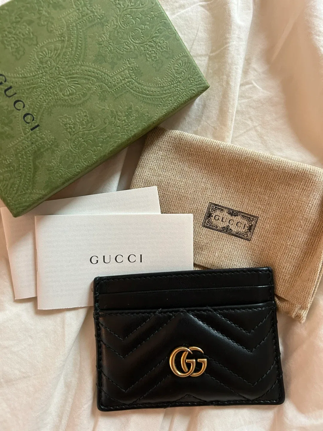 구찌 마몽 카드 지갑 블랙