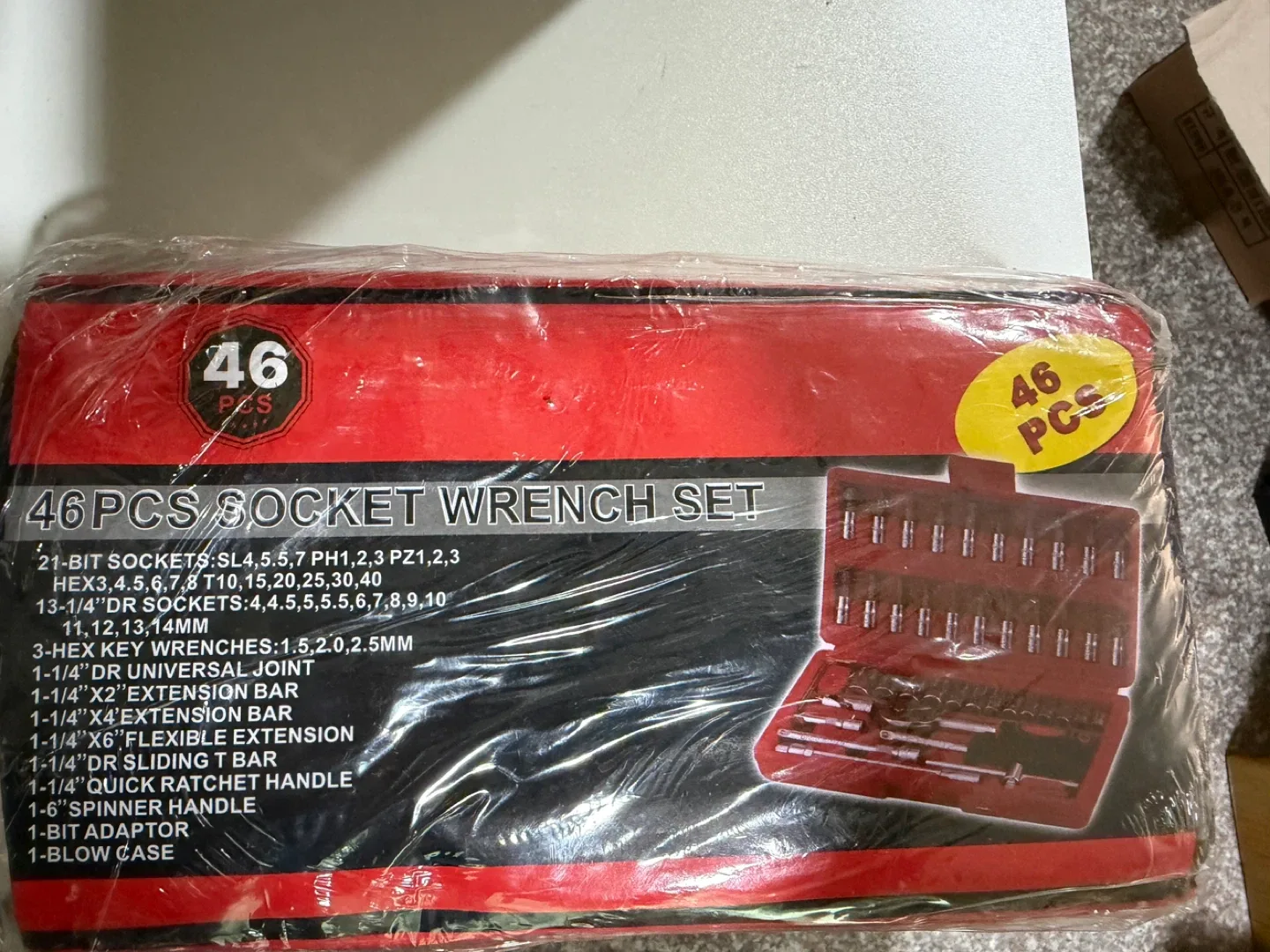 46 피스 소켓 렌치 세트 미사용