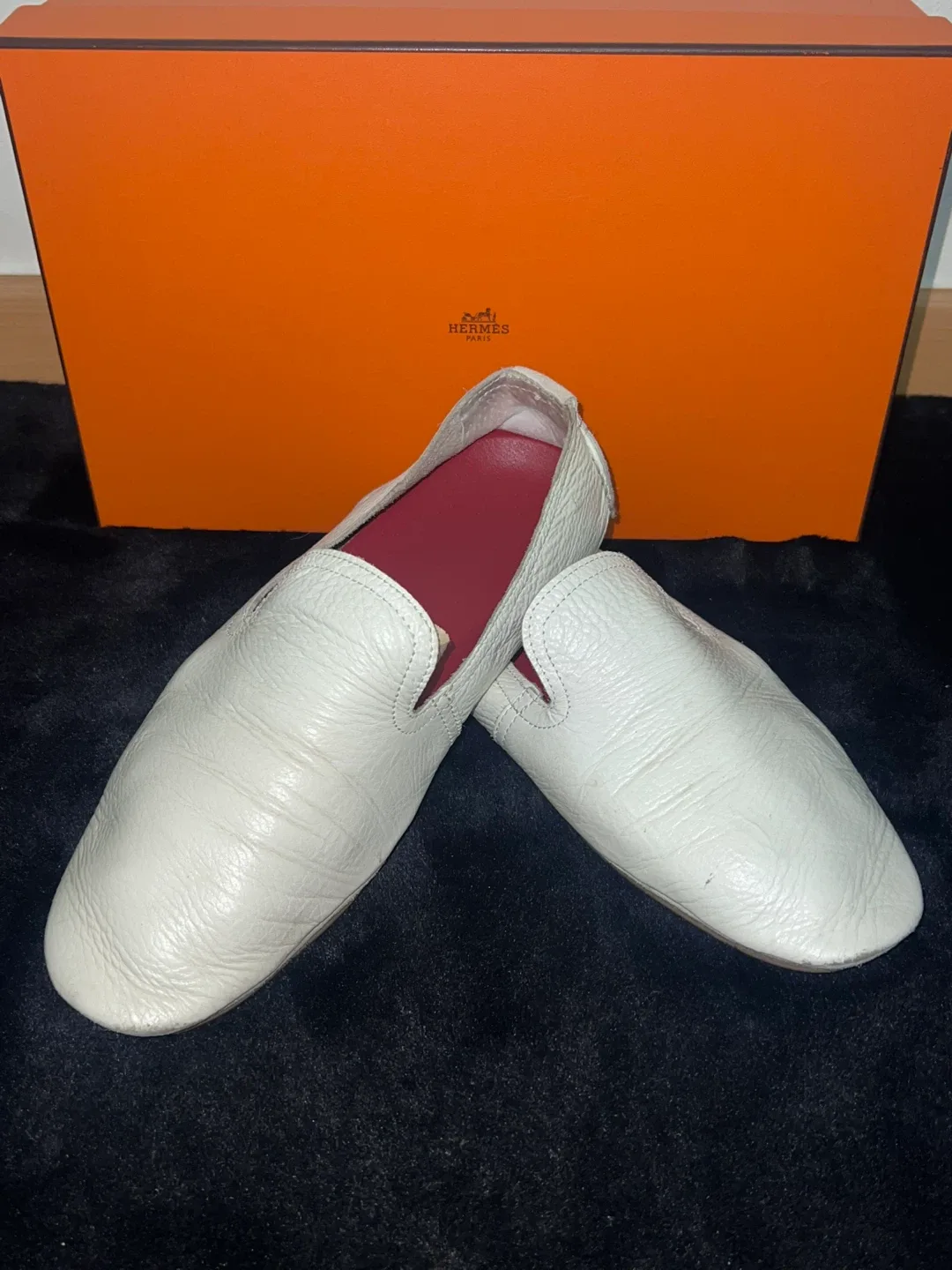 화이트 레더 플랫 남성로퍼 270 / 소가죽