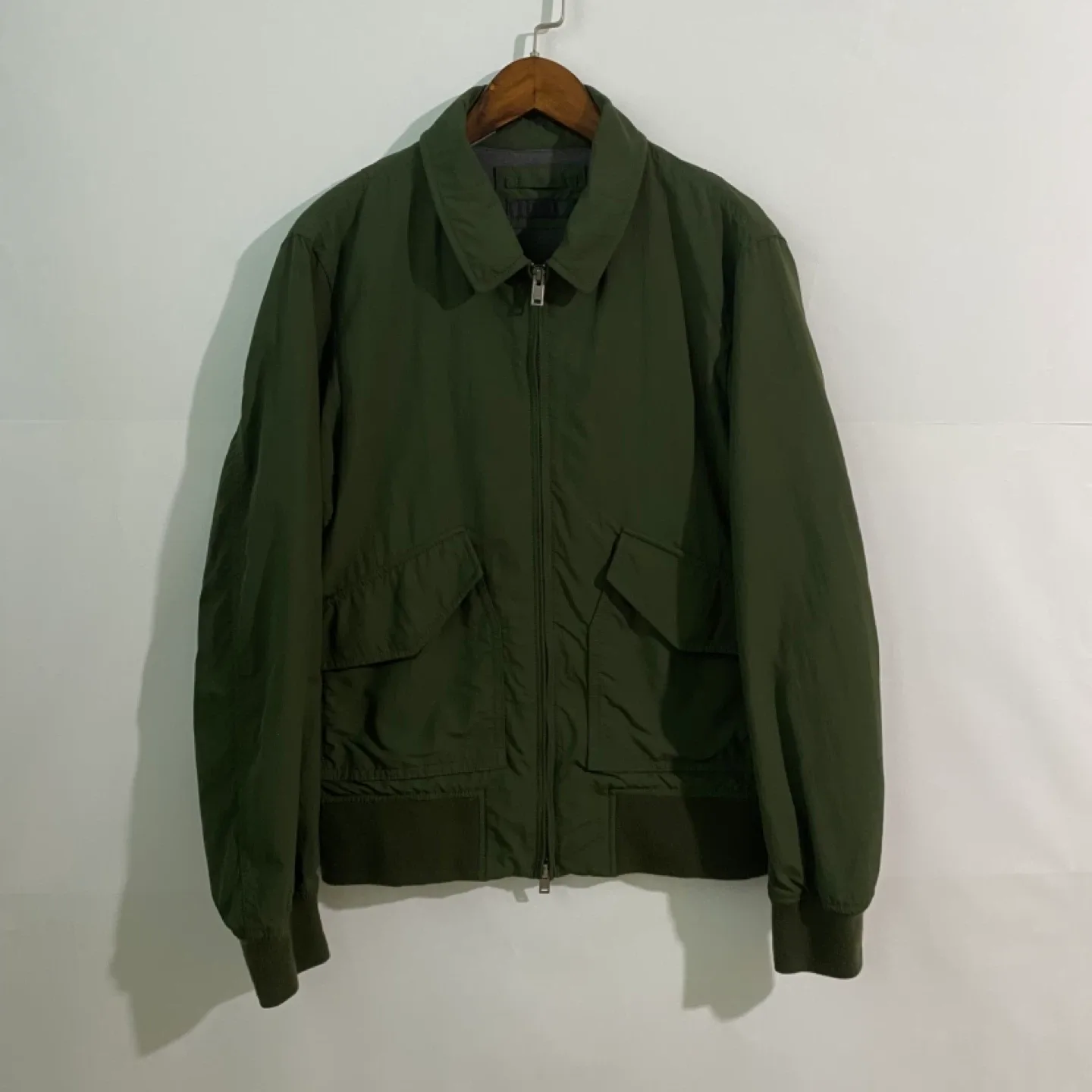 유니클로 카키 블루종 봄버 자켓 점퍼