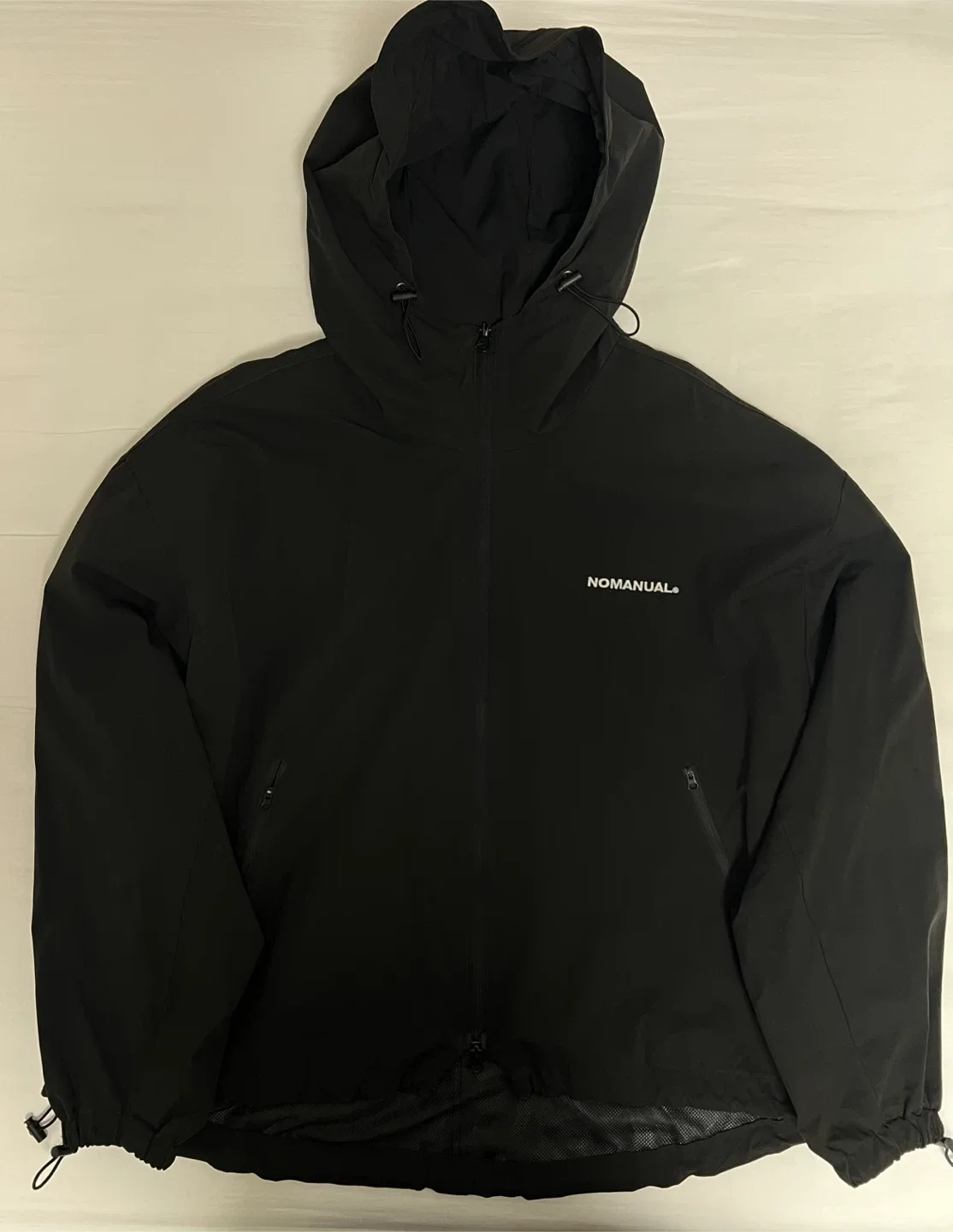 노매뉴얼 PENON 윈드쉘 블랙 바람막이 XL