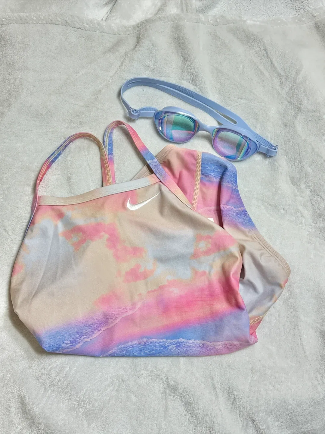 나이키 스윔 익스펜스 미러 수경 코발트 블리스