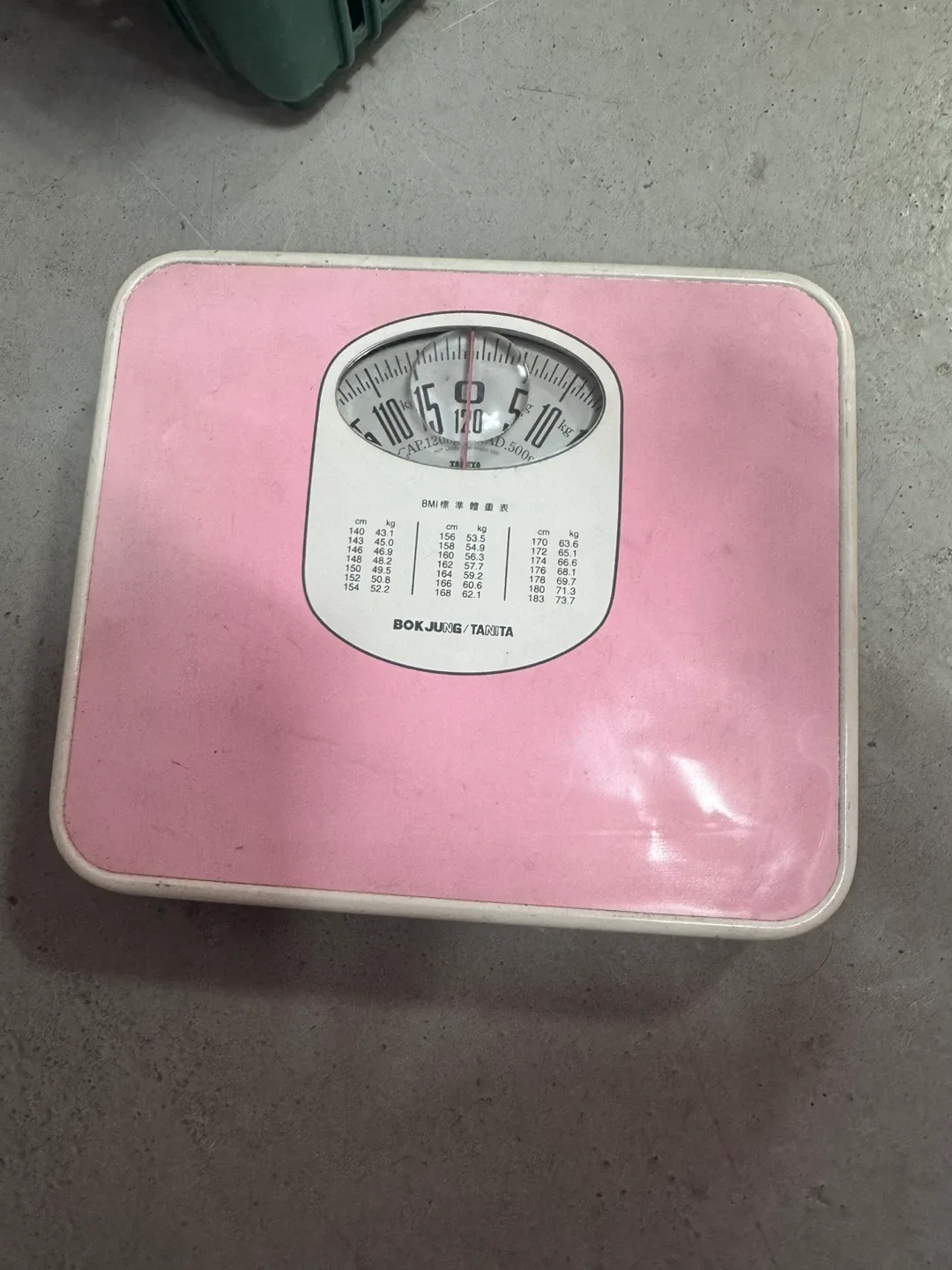 BOKJUNG TANITA 분홍 아날로그 체중계 (중고)