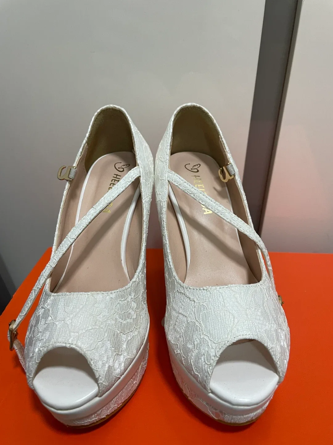 웨딩슈즈 오픈토 플랫폼힐 225