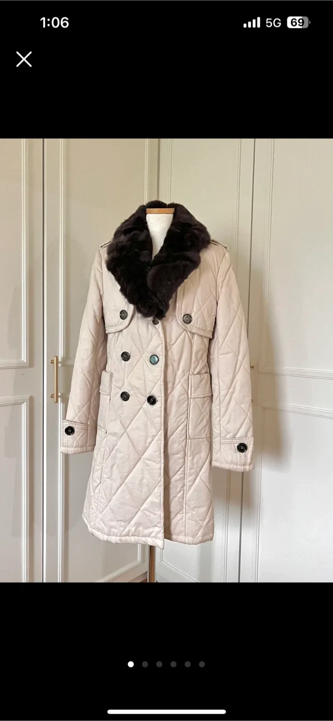 [정품] 버버리 밍크 퍼 트렌치 코트