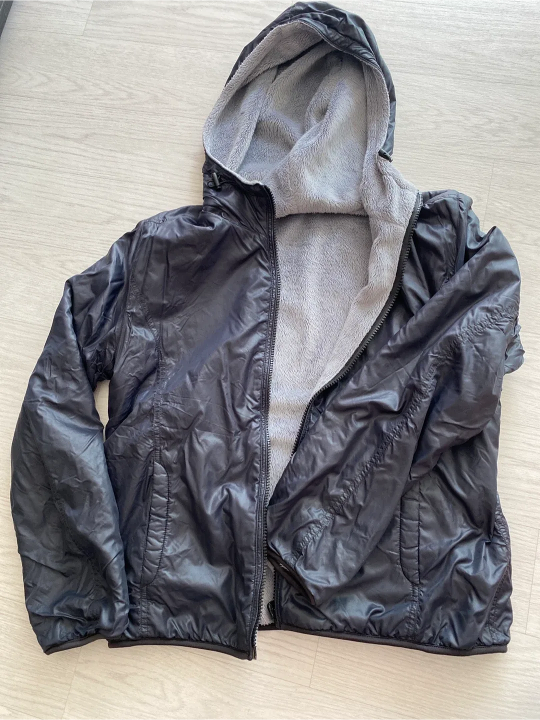중고)후드 바람막이 양면자켓
