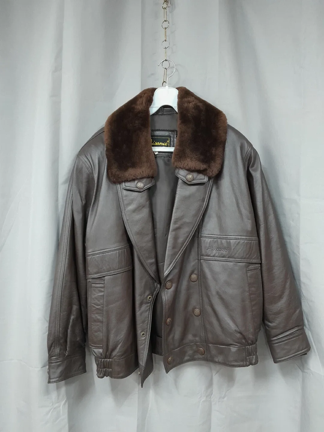 브라운  양가죽  자켓