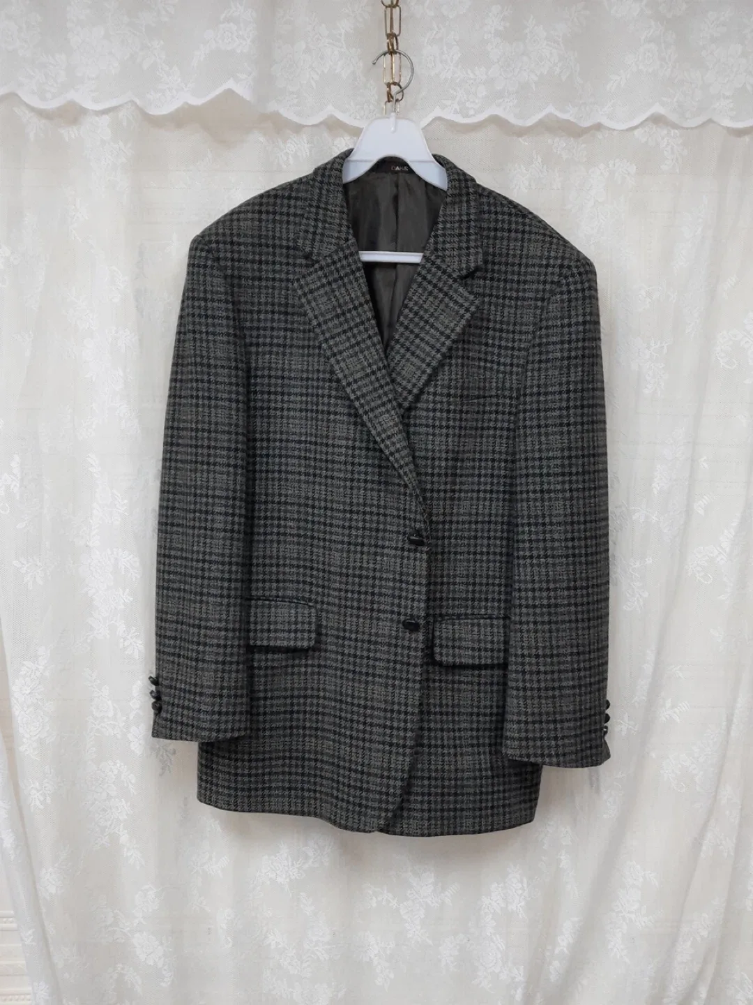 닥스남성  체크  캐시미어  자켓