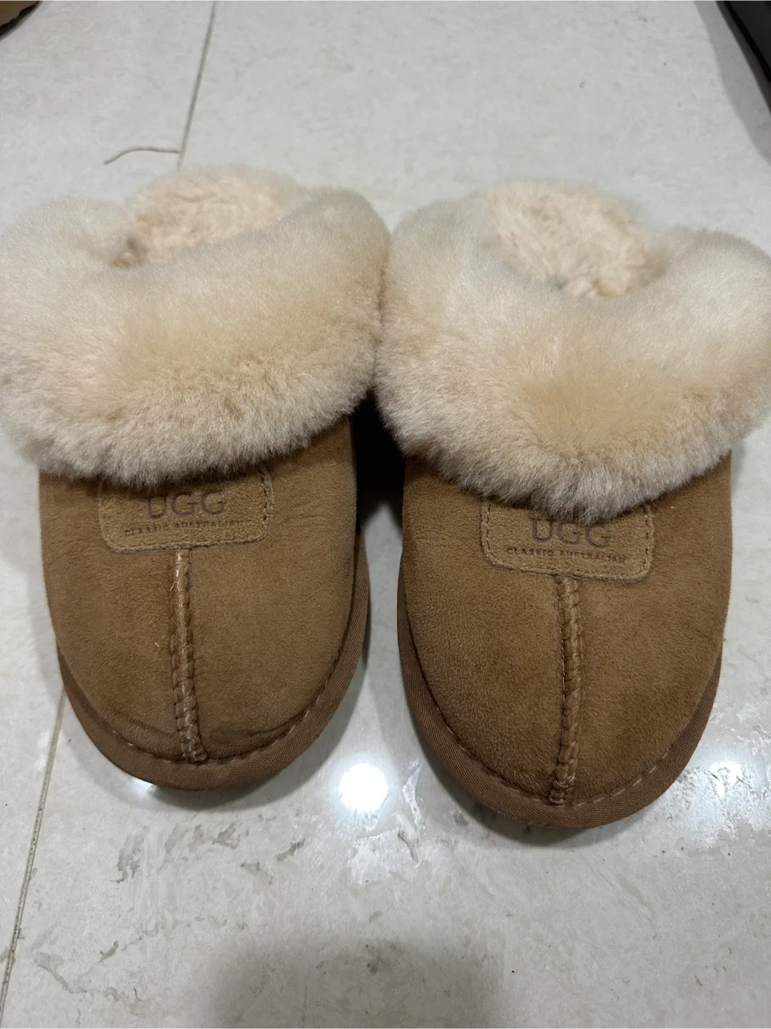 UGG 어그 코케트 양모 슬리퍼 브라운 220