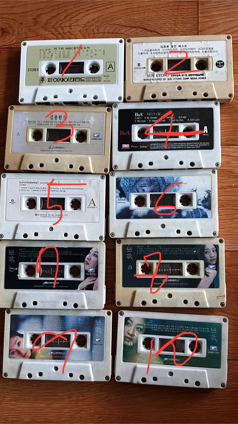 중고 카세트테이프  (유승준 김종환 보아 최진영 등) 일괄 네고가능