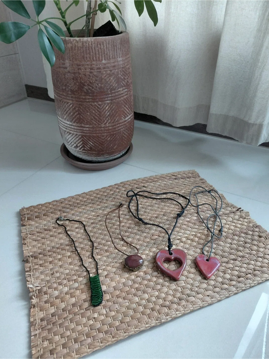 수공예 목걸이 4종 세트