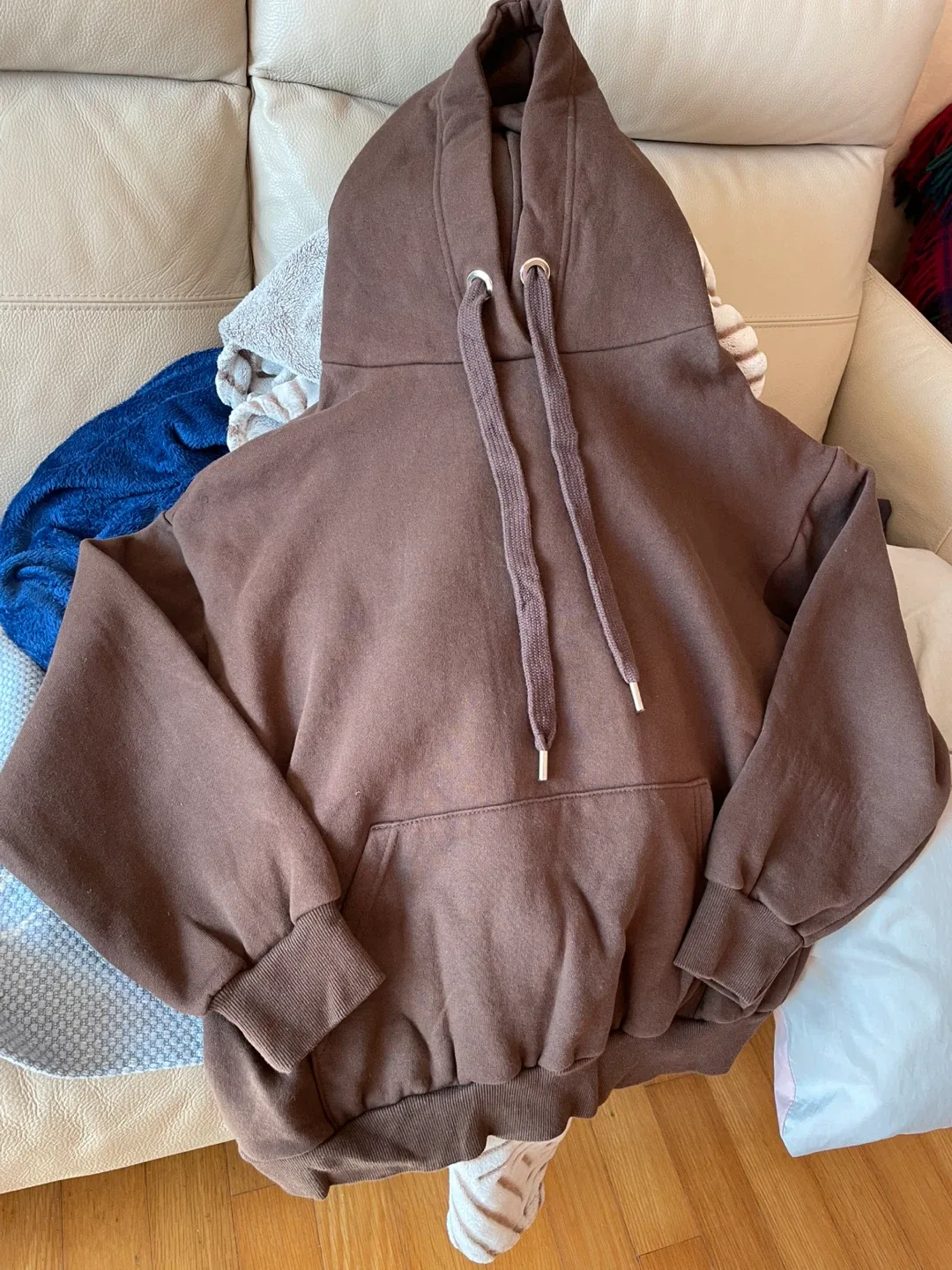 ONE POINT 브라운 후드티