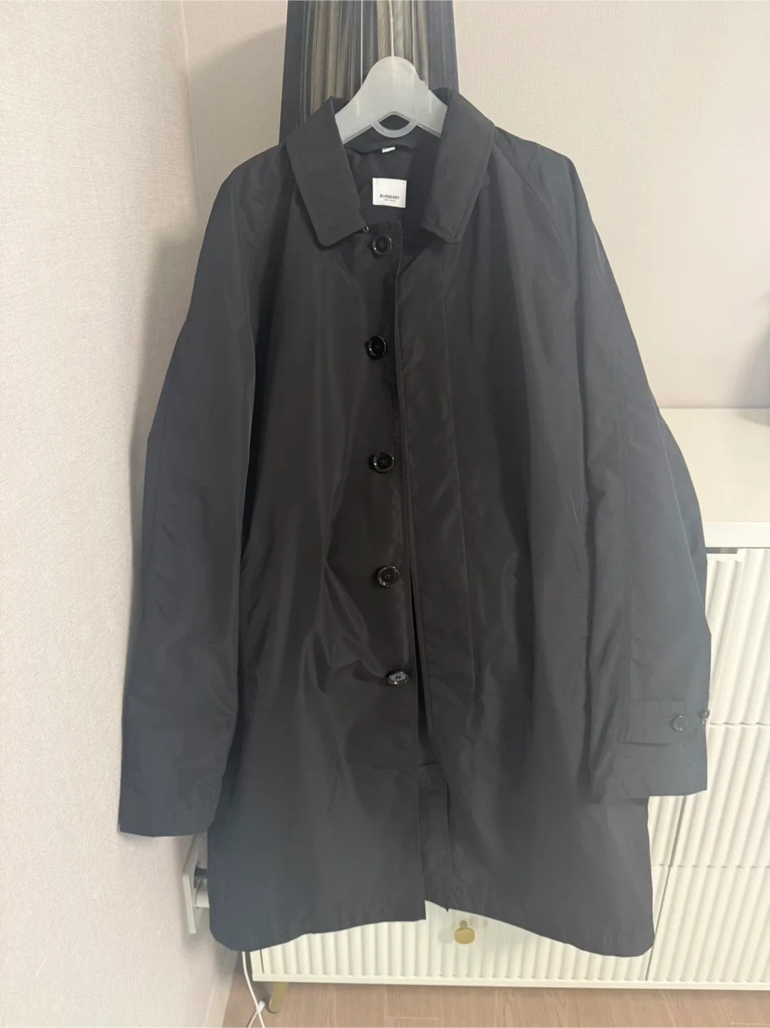 버버리 남성 트렌치 코트 52사이즈 블랙