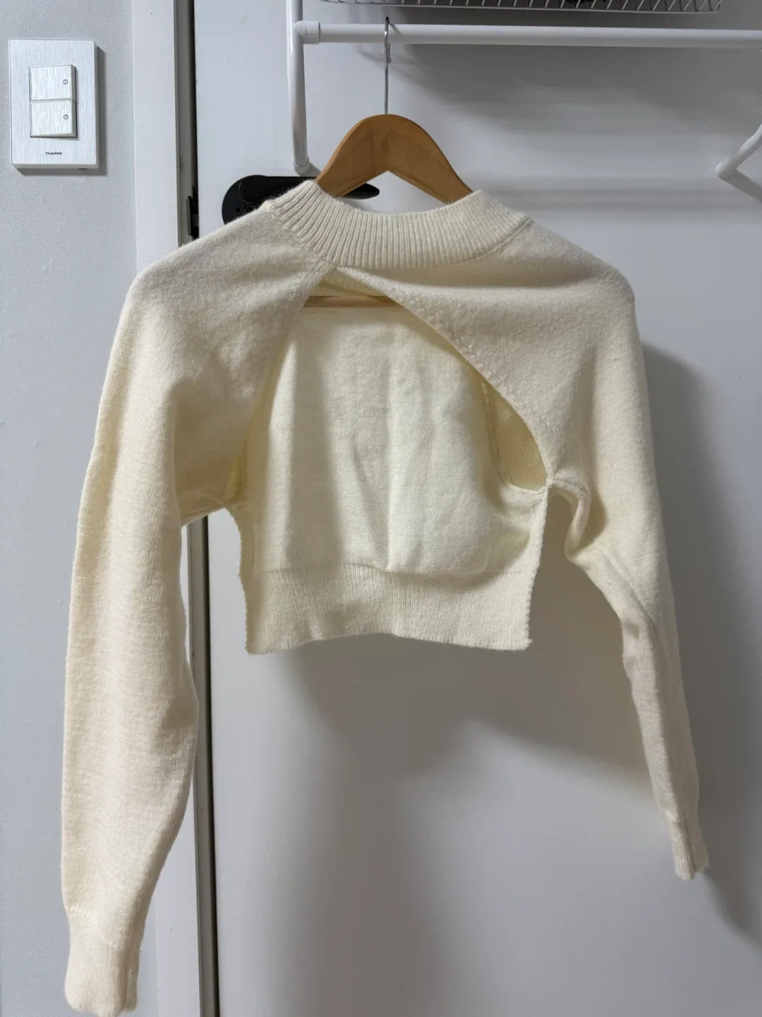 아이보리 니트 볼레로 스타일 (중고)