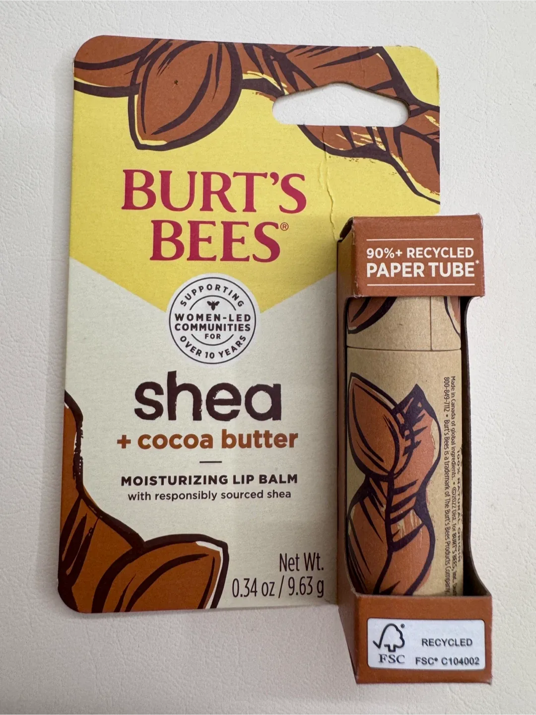 (미개봉 새상품) 버츠비 시어+코코아 립밤