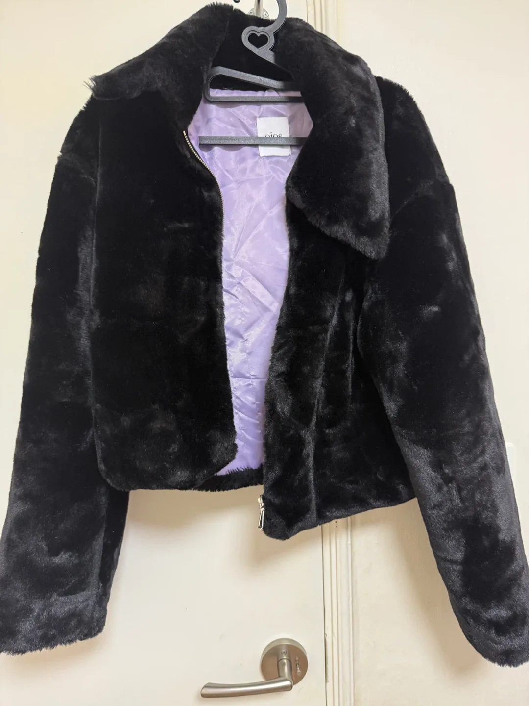 ojos 오호스 퍼자켓 퍼 점퍼 블랙