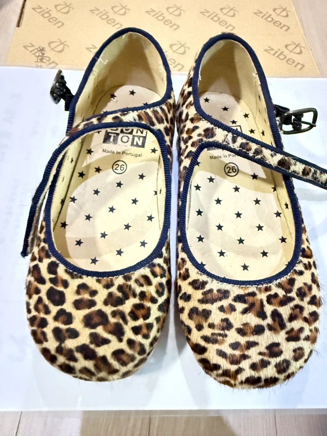 중고 ZUN TON 레오파드 메리제인 145