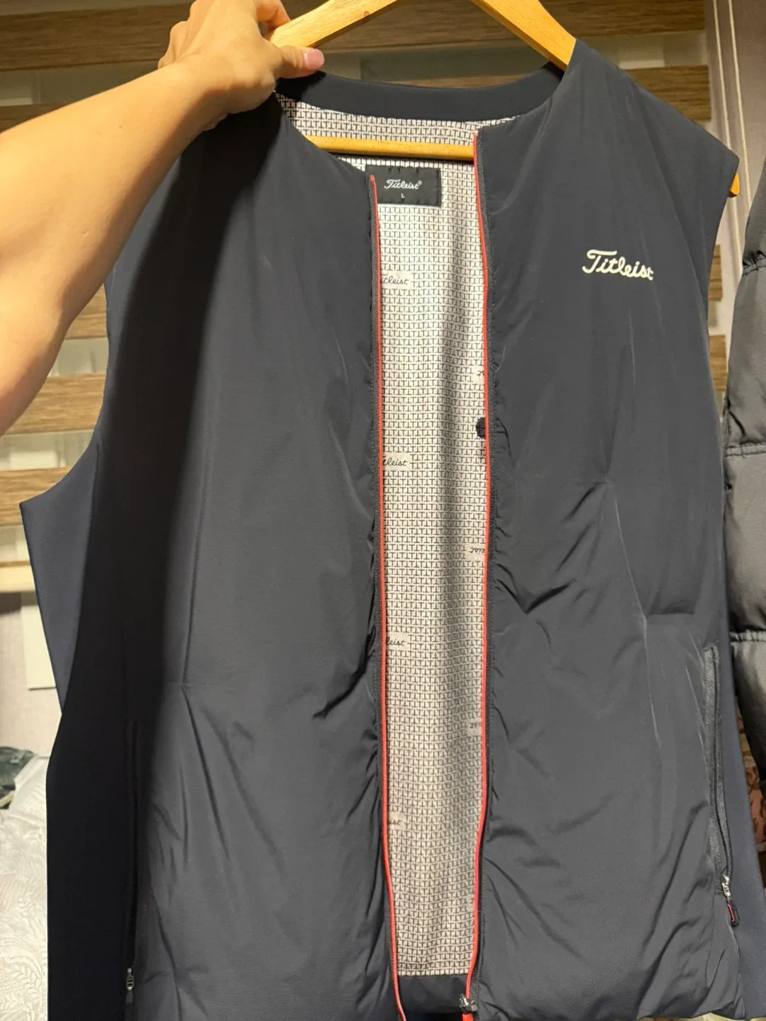 타이틀리스트 남성 골프 패딩 조끼 L