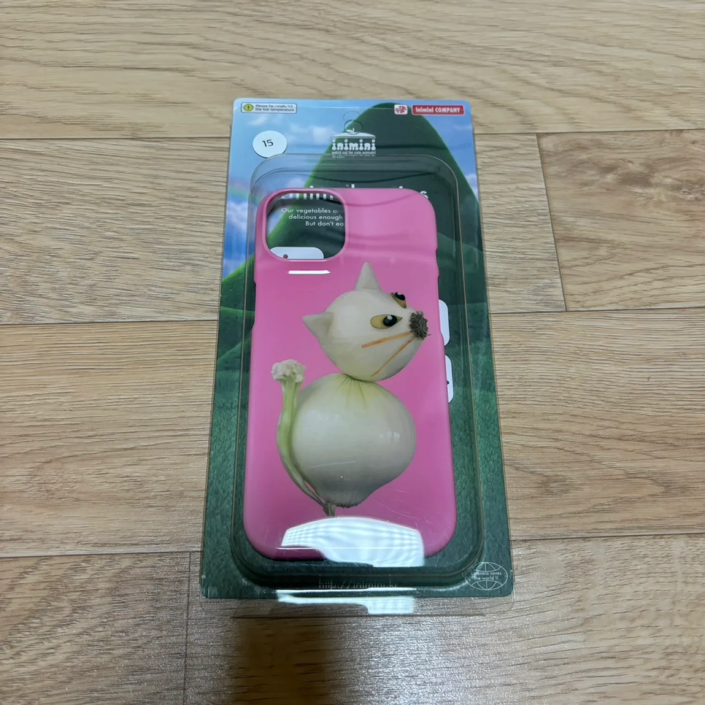 (중고) 이니미니 아이폰15 양파 고양이 케이스 cat case