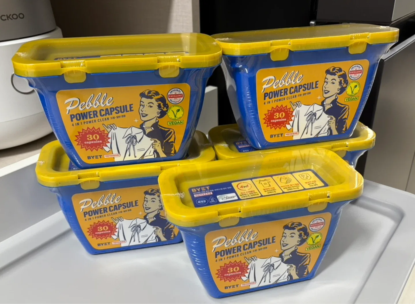 바이에트 페블 파워 캡슐세제 5박스 일괄판매(미개봉 새상품)