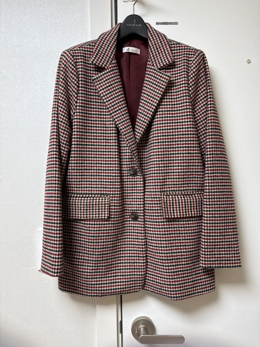 🤎브라운 레드 체크 자켓