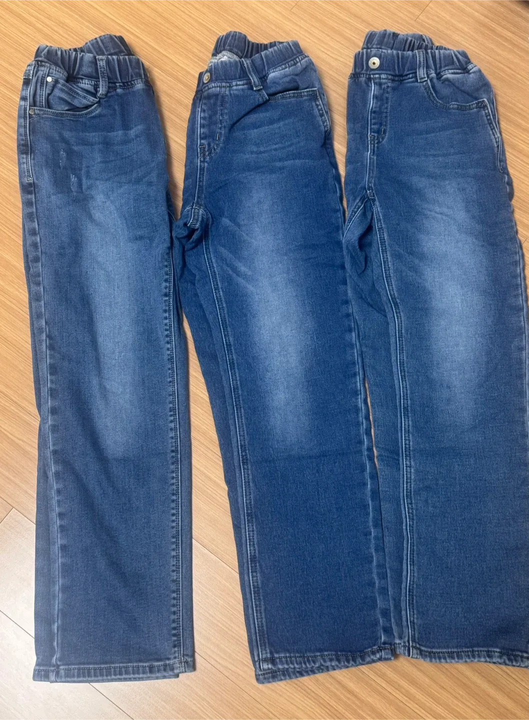 청바지  밴딩 주니어용 (간절기+겨울용) 중고 150사이즈 1개당 만원