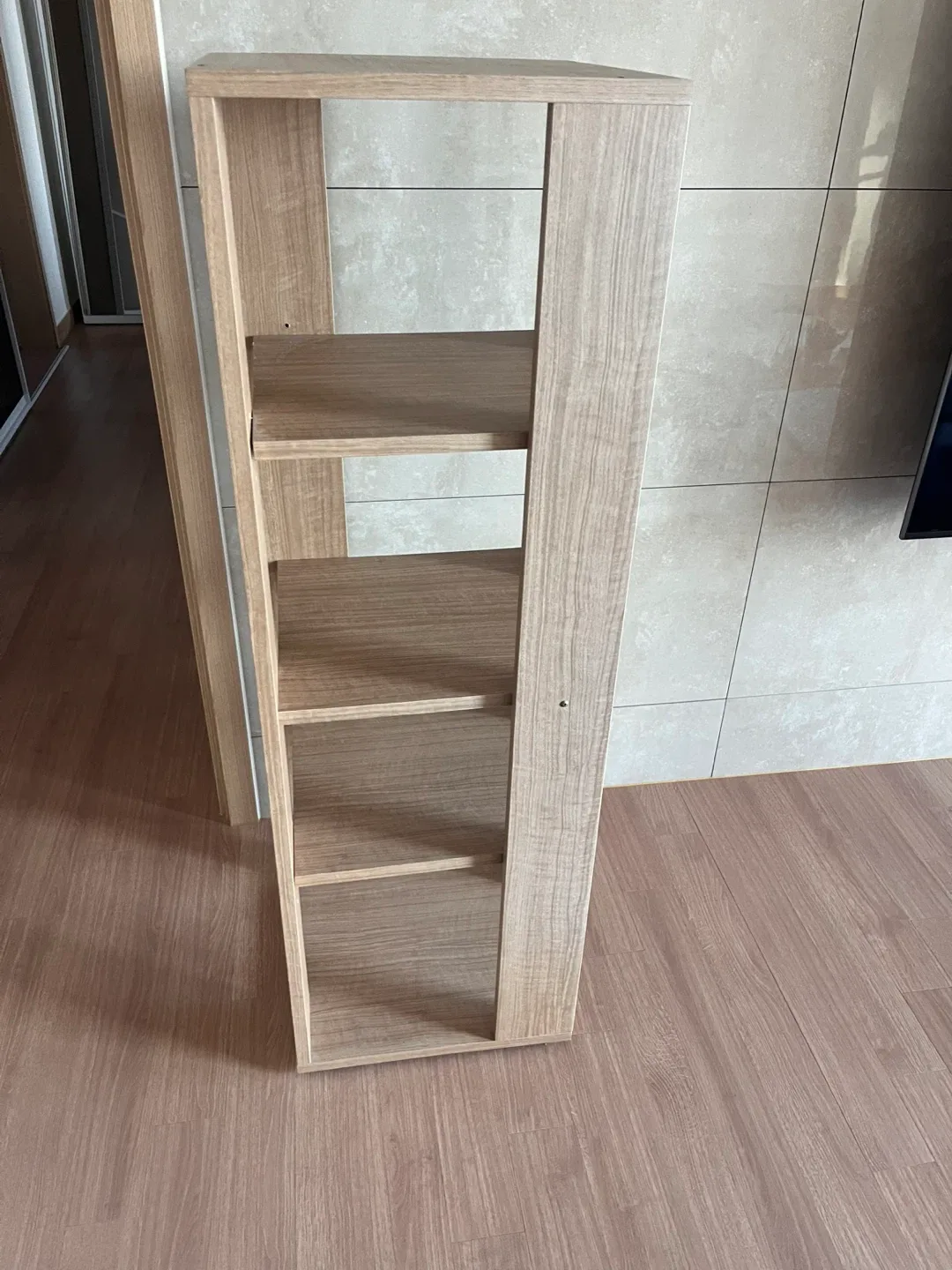 원목 4단 회전 책장