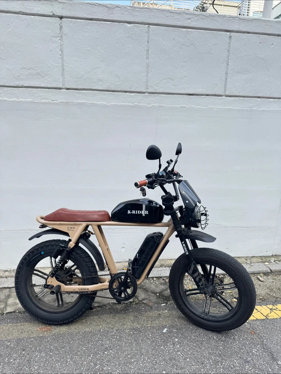 베이지 한정판 엑스라이더 X200S 풀튜닝 전기자전거 자토바이 급매 (프로 Pro BS슬릭 BR3 모토벨로 급)