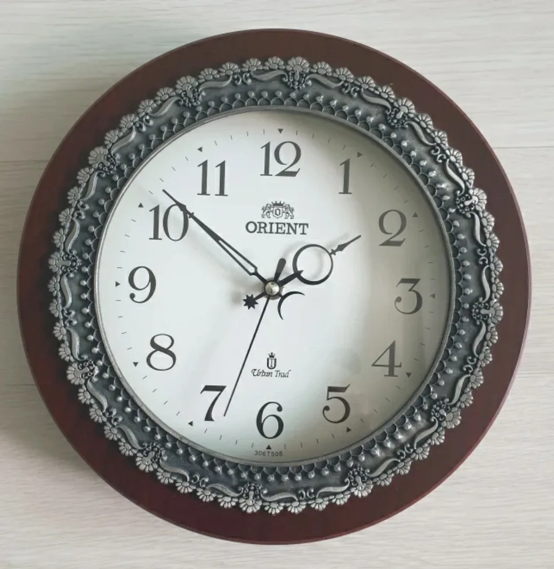 오리엔트 국산 원목주물 벽시계(중고)