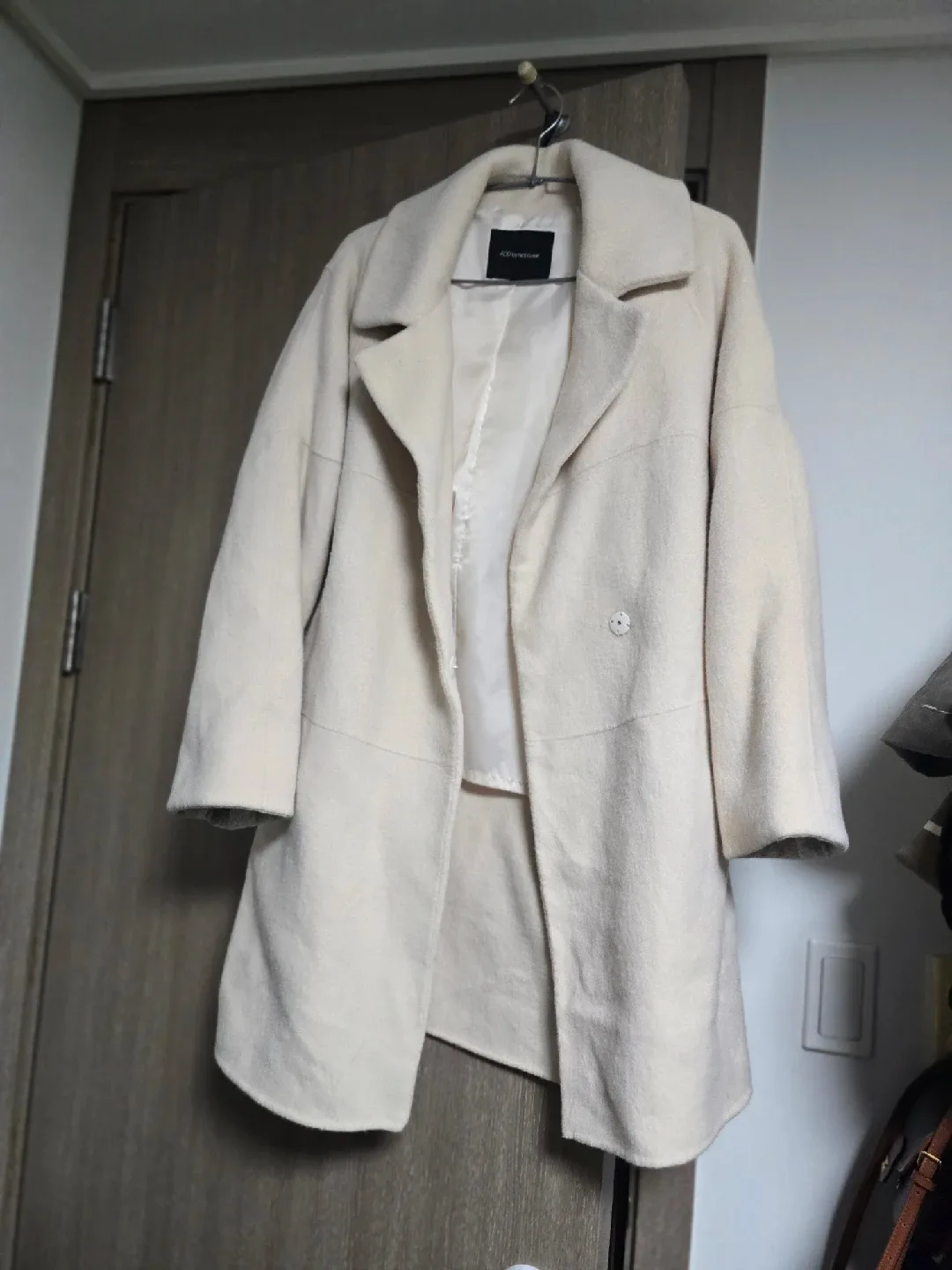 나이스크랍 코트 55 베이비핑크 m사이즈 겨울코트