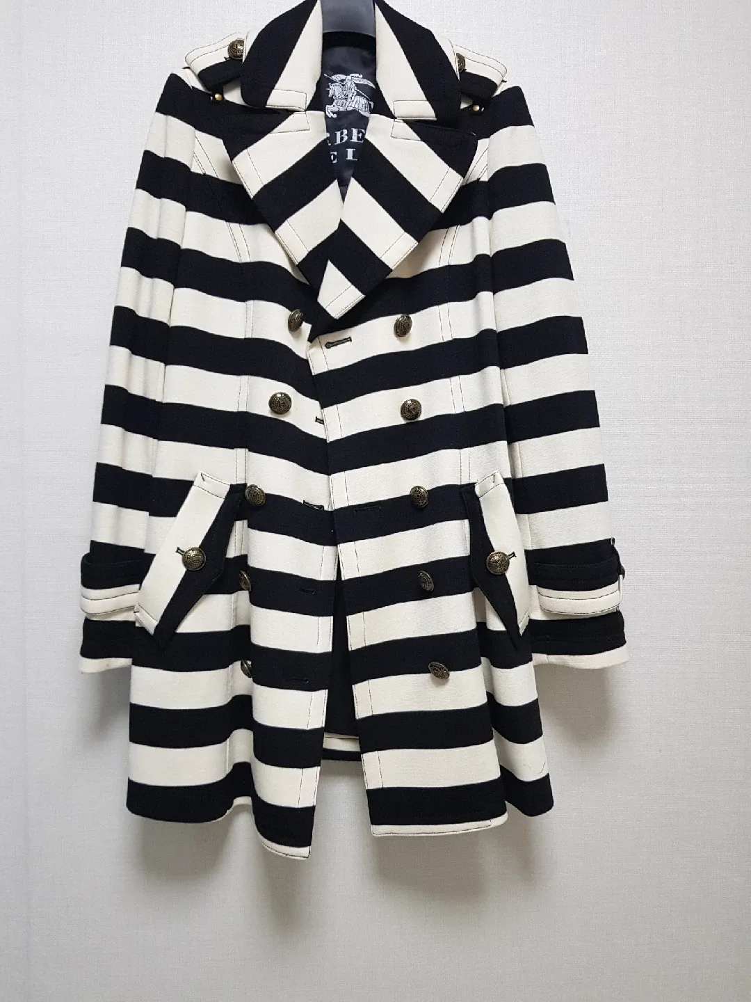 정품 버버리 블루 LABEL 트렌치코트